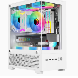 VỎ CASE MÁY TÍNH T8 2 Mặt Kính ( M-ATX / Trắng )