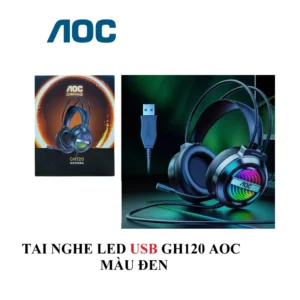 Tai nghe có dây AOC GH120 / USB Jack RGB Phantom 7.1, Chính Hãng