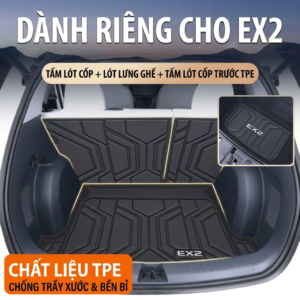 Tấm lót TPE Cốp trước + cốp sau + lưng ghế GEELY EX2