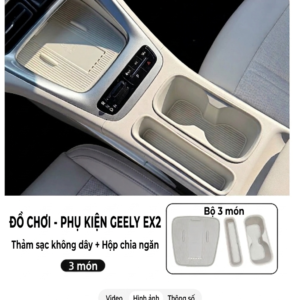 Tấm lót cốc, thảm sạc không dây TPE mềm cho xe GEELY EX2